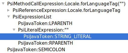 IntelliJ PSI structure of Locale.forLanguageTag