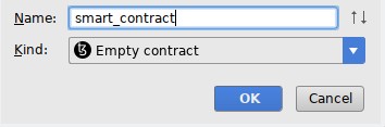 New file dialog to create a new Michelson smart contract